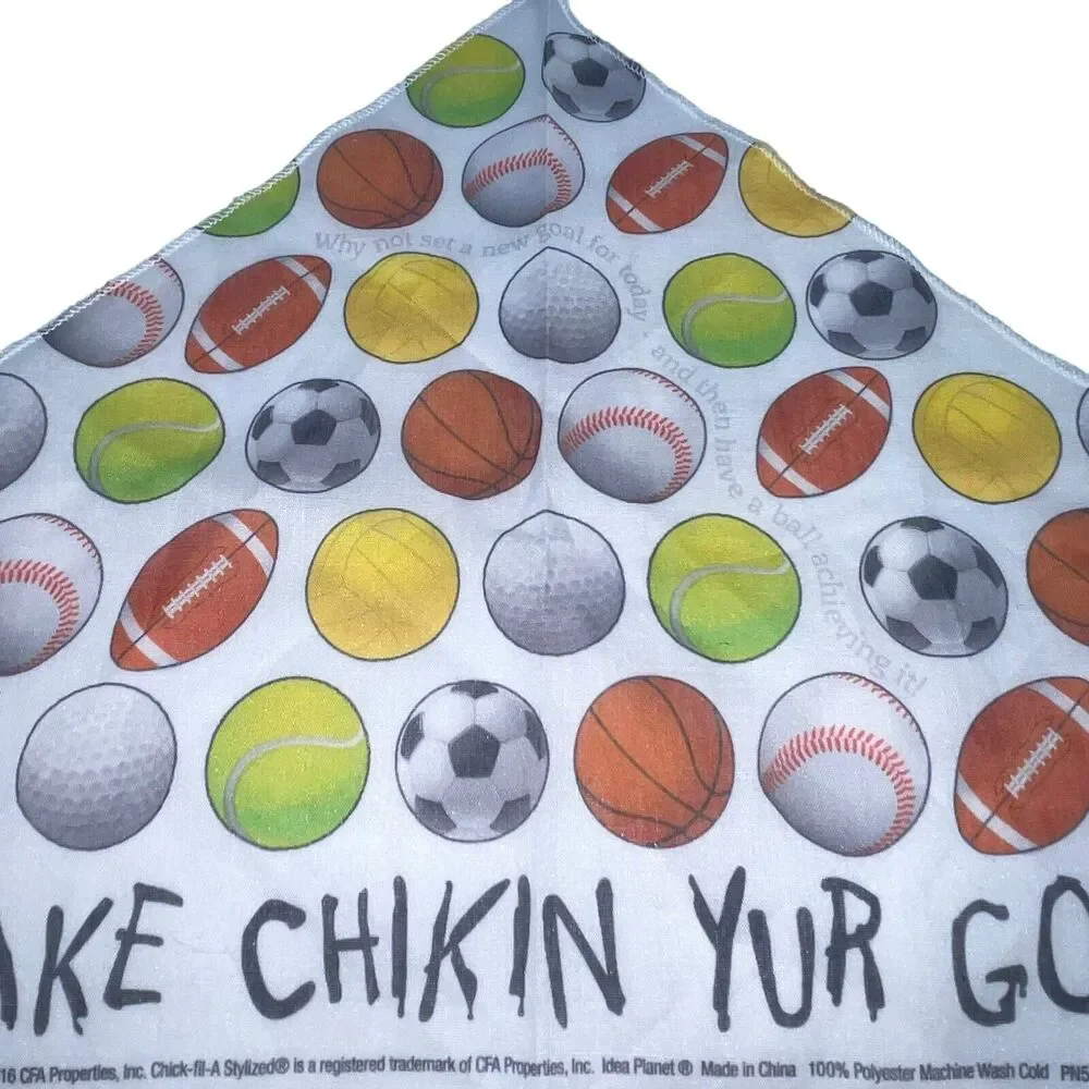 Chick-fil-A Dog Bandana Pup Pet 2016 Make Chikin Yur Goal Soccer Fast Food 26